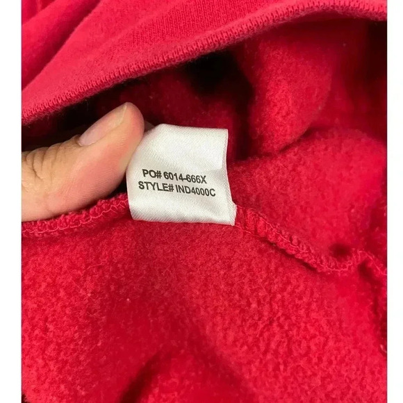 Red Hoodie Sweatshirt SMALL Independent Trading Company - Picture 8 of 10
